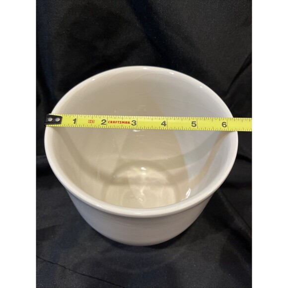 Smith & Hawken Off-White Ceramic Pottery Flower Planter Portugal Made 6.25”X6.5 - Picture 9 of 10